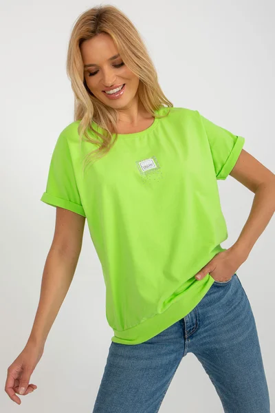 Neon zelené dámské tričko s krátkým rukávem FPrice