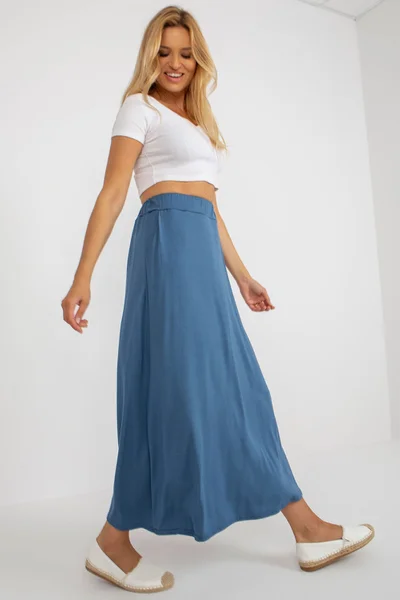 Dlouhé letní maxi sukně v modré barvě FPrice
