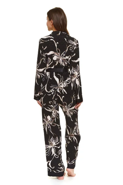 Elegantní vzorované dámské pyžamo DOCTOR NAP černo-bílé
