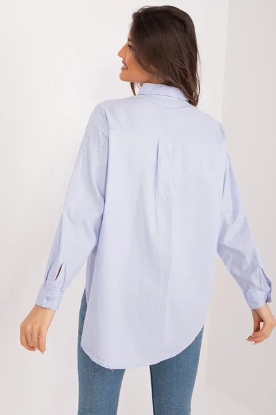 Světle modrá dámská propínací košile FPrice