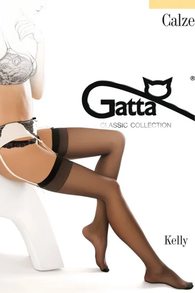 Dámské punčochy k podvazkovému pásu KELLY - Stretch Gatta