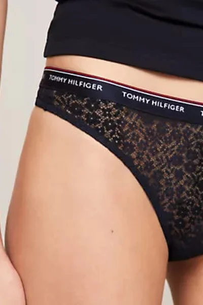 Sada 3ks dámské kalhotky s průsvitným vzorem Tommy Hilfiger