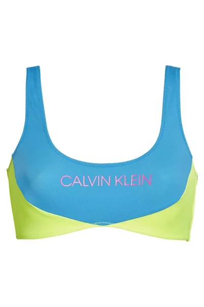 Dámské vrchní díl plavek Z529 modrožlutá - Calvin Klein (v barvě modrá a žlutá)