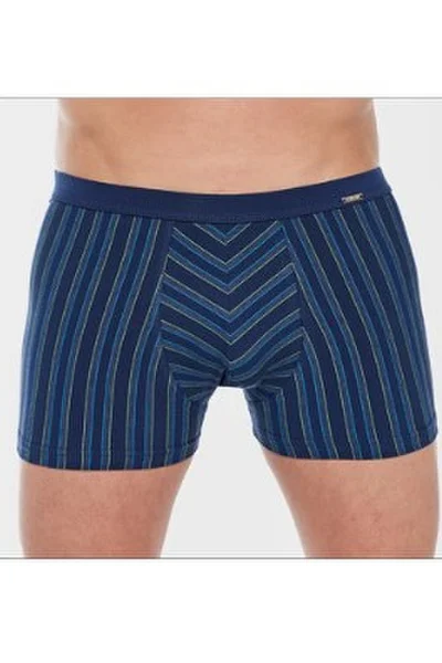 Modré pánské vzorované boxerky Cornette