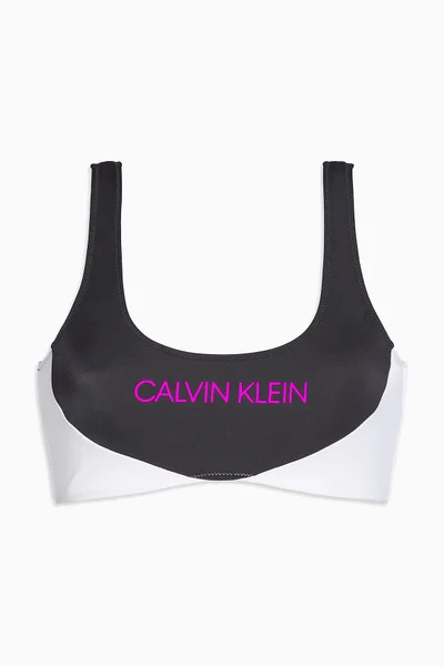Černo-bílý vrchní díl plavek Calvin Klein 0898