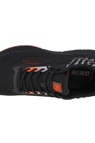 Pánská černá sportovní obuv s oranžovými detaily Big Star