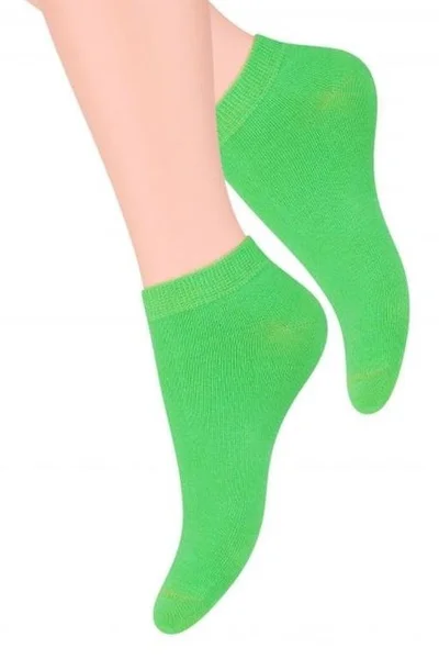 Hladké dámské bavlněné ponožky Steven art.052
