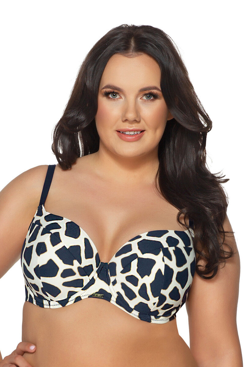 Vyztužená bikiny podprsenka plus size AVA SWIMWEAR, tmavě modrá 65I i170_195-NAVY BLUE 65I