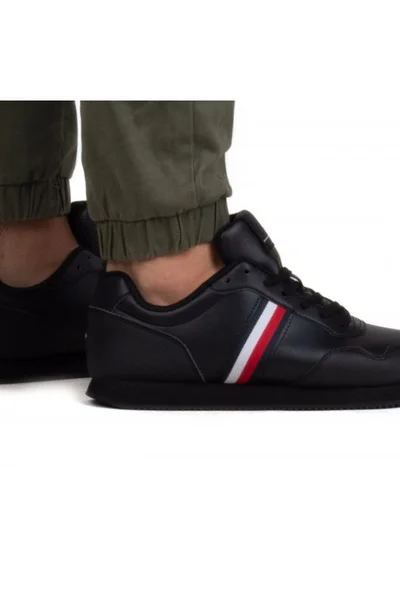 Černé pánské tenisky z eko kůže Tommy Hilfiger