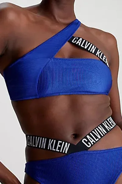 Královsky modré zdobené plavkové kalhotky Calvin Klein