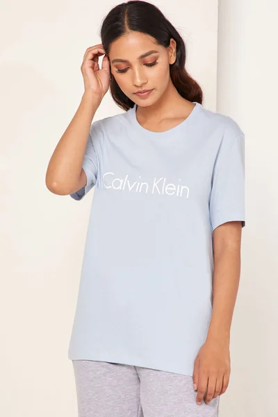 Modré dámské bavlněné tričko Calvin Klein 6105