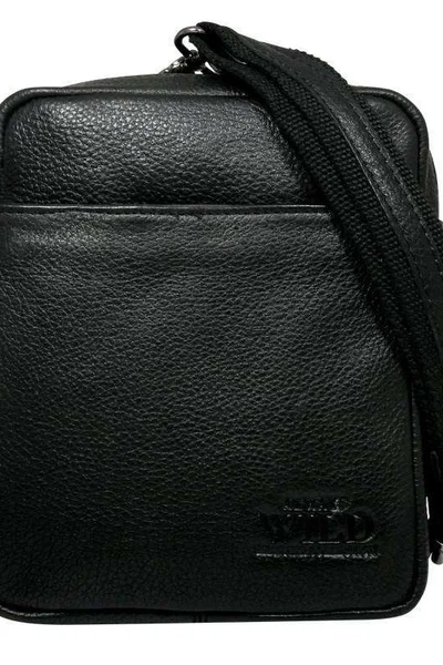 Pánské kožené černé crossbody FPrice