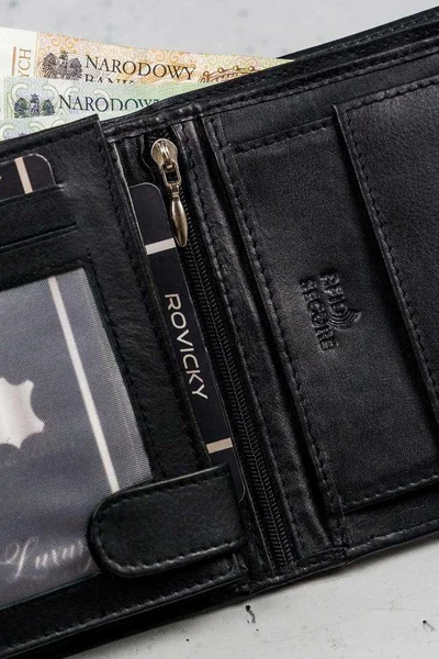 Černá kožená pánská peněženka FPrice