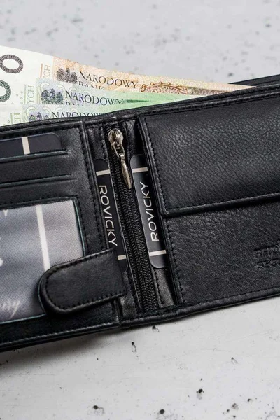 Pánská peněženka z přírodní kůže FPrice černá