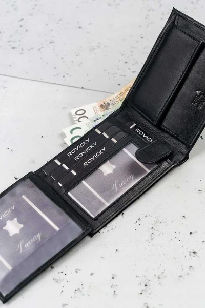 Pánská peněženka z přírodní kůže FPrice černá