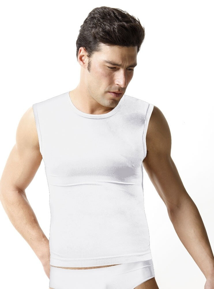 Pánské tričko bezešvé T-shirt girocollo smanicata Intimidea Barva:, Bílá, velikost M/L i501_200067_BIANCO_M_L