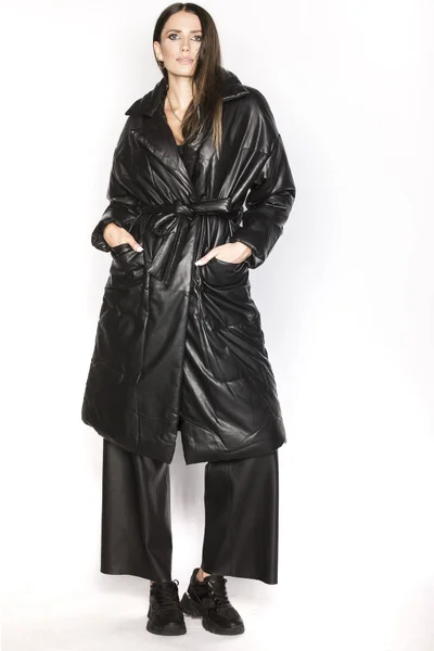 Dámská oversize bunda z ekologické kůže N195 Ann Gissy