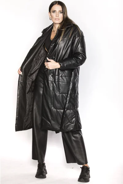 Dámská oversize bunda z ekologické kůže N195 Ann Gissy
