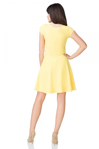 Světle žluté áčkové mini šaty Tessita