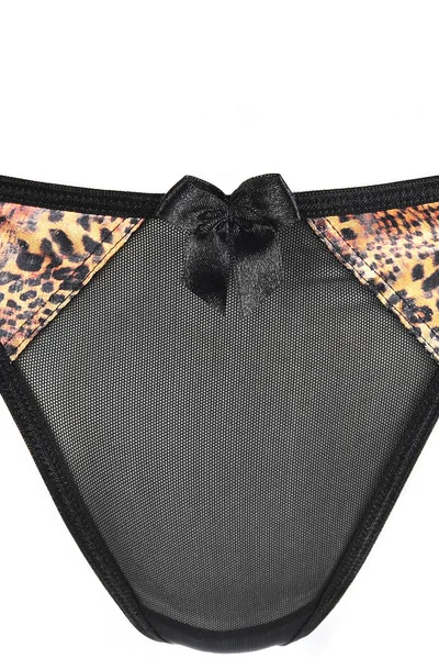 Sexy erotická košilka černá-zvířecí vzor Axami