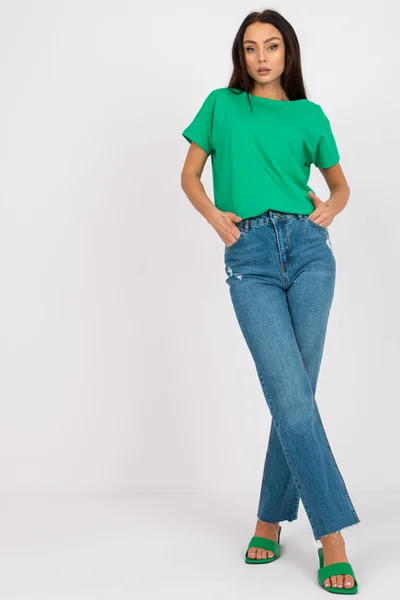 Džínové dámské kalhoty FPrice rovný střih
