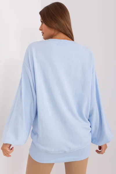 Baby blue dámská oversize mikina FPrice