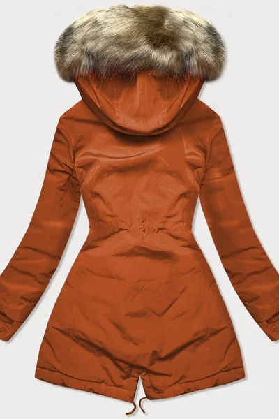 Oboustranná dámská bunda MHM hnědo-oranžová