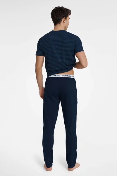 Tmavě modré pánské pyžamo s elastickým pásem Henderson