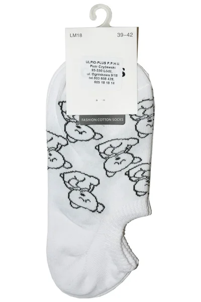 Dámské bavlněné nízké ponožky s medvídky Ulpio