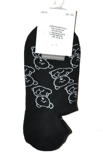 Dámské bavlněné nízké ponožky s medvídky Ulpio