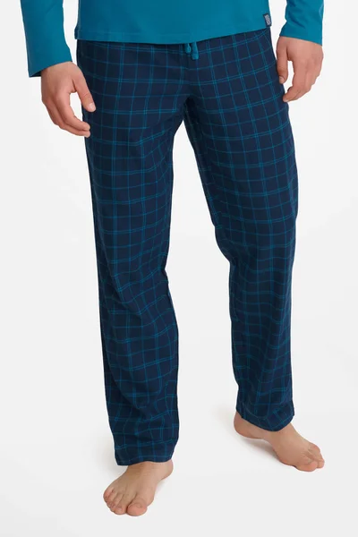 Dlouhé bavlněné pánské pyžamo Henderson