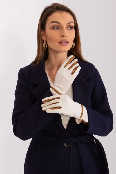 Krémové dámské rukavice AT