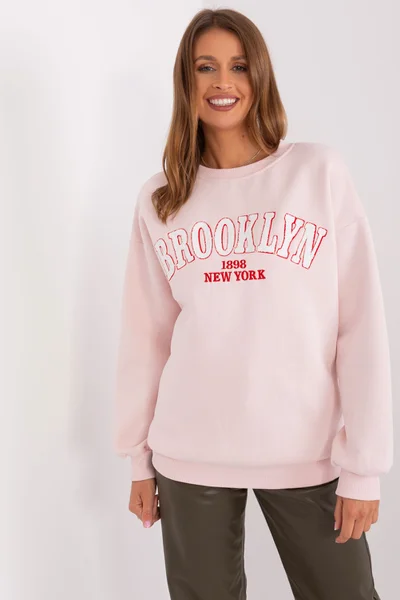 Světle růžová dámská oversize mikina Brooklyn FPrice