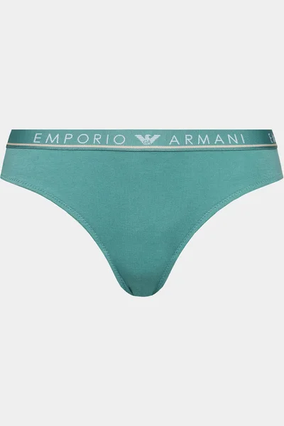 Tyrkysové dámské kalhotky 2ks Emporio Armani