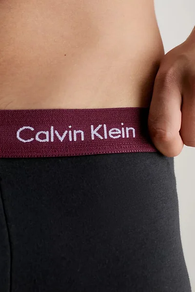 Bavlněné pánské boxerky s barevnou gumou Calvin Klein 3ks