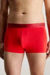 Červené bavlněné boxerky se středně vysokým pasem Calvin Klein