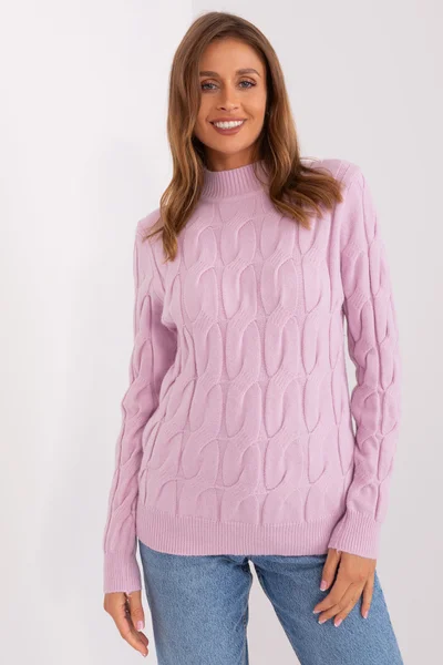 Lila dámský pletený svetr FPrice