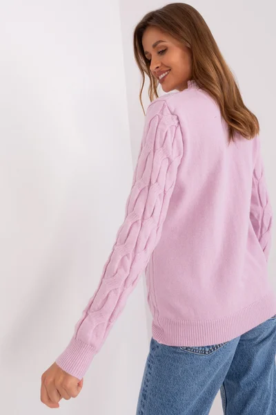 Lila dámský pletený svetr FPrice