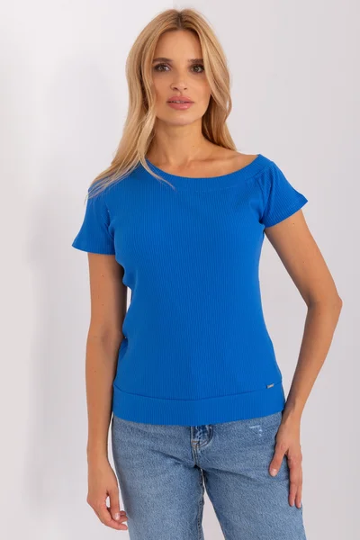 Modré dámské tričko s krátkým rukávem FPrice
