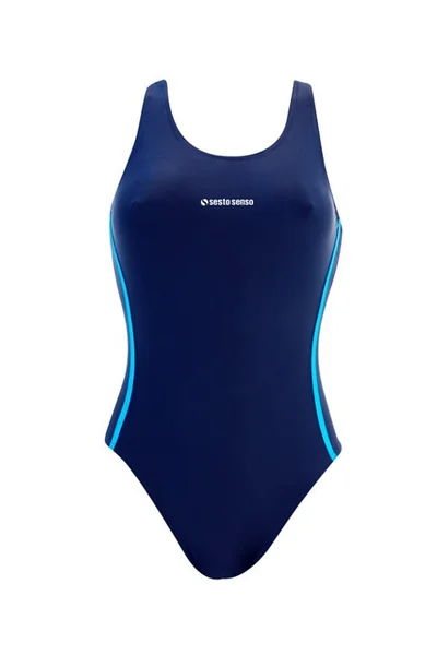 Tmavě modré sportovní dámské plavky Sesto Senso