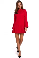 Dámské červené mini šaty se stojáčkem Makover