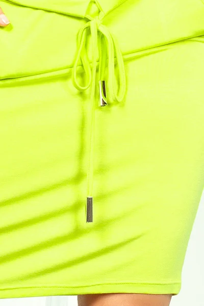 Neonově limetkové sportovní šaty s krátkýmu 56-3