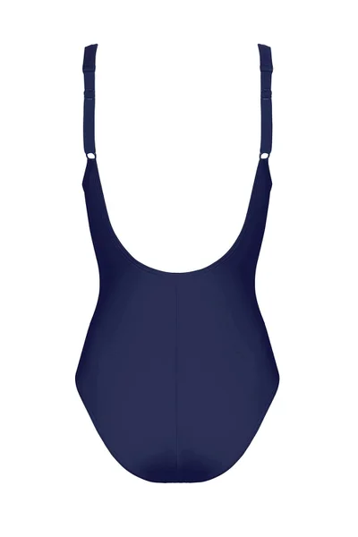 Modré dámské plavky ve sportovní střihu Self