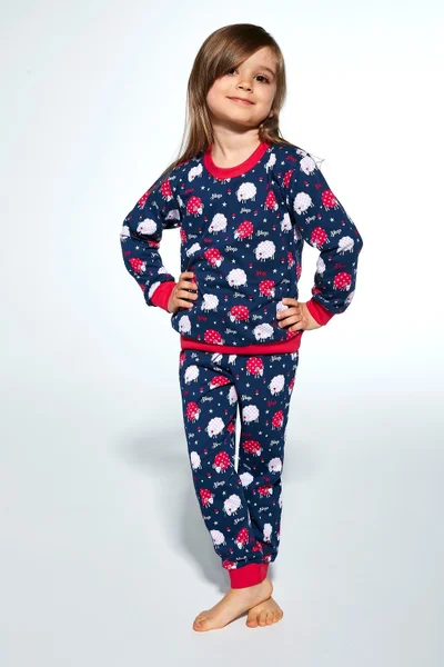 Dětské modré pyžamo s obrázky Cornette