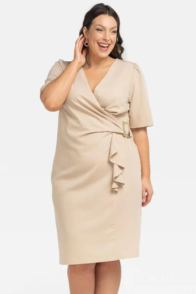 Dámské elegantní zeštíhlující plus size šaty Marga Karko