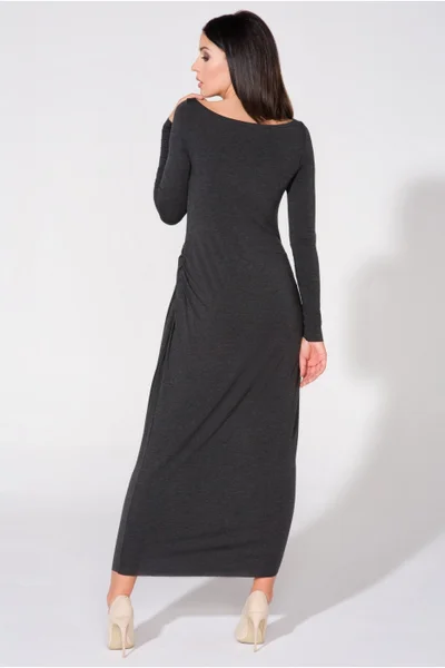 Tmavě šedé dámské šaty Tessita 143