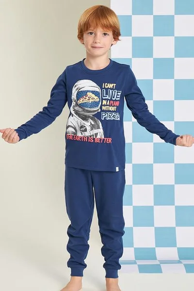 Dětské pyžamo Muydemi P696 (barva Tm. modrá)