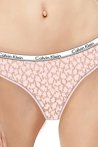 Vzorované dámské krajkové kalhotky Calvin Klein