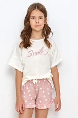 Letní lehké dívčí pyžamo se šortkami Taro