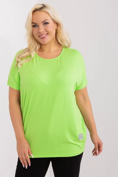 Dámská halenka plus size světle zelená FPrice